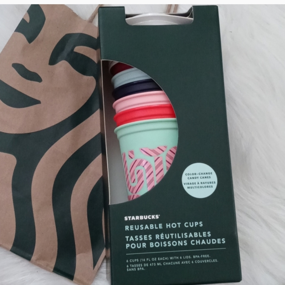 Starbucks Color-Change Candy Cane Reusable Cups